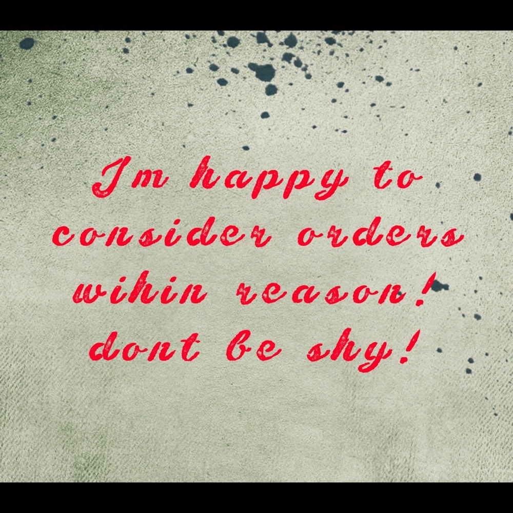 Please offer if you like something! I’m very fair.